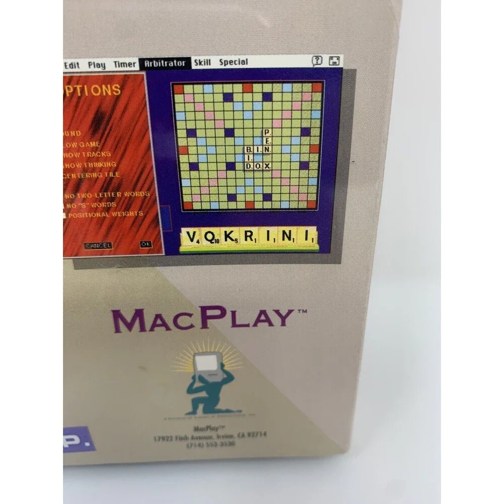 1994 Scrabble Crossword Computer Game Macintosh‎ MacPlay OS X 6.0.7